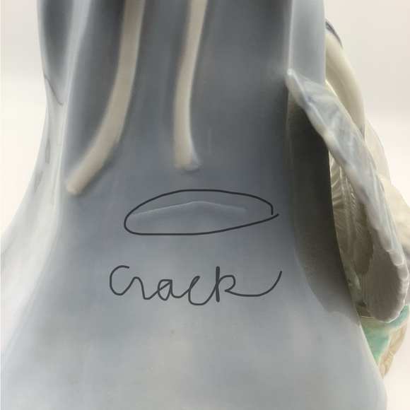 Cascades Spain 14” Porcelain Figurine Girl  with Geese - Picture 13 of 13